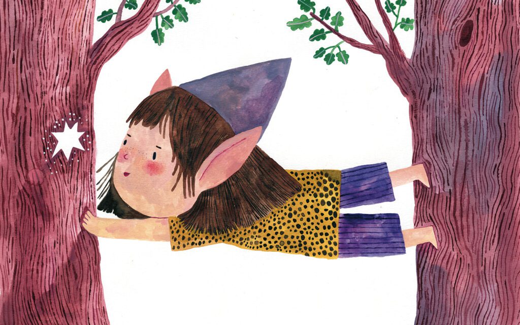 Hand-painted illustration for a picture book by Judit Orosz.