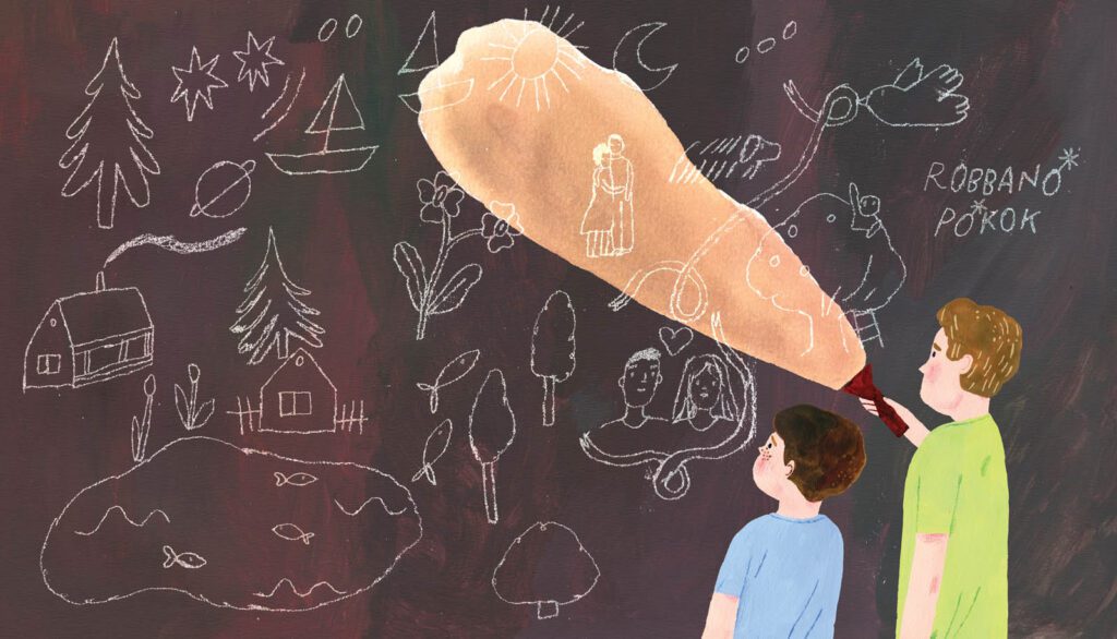 Illustration for a book on online and offline safety for middle grade children's book by Judit Orosz.