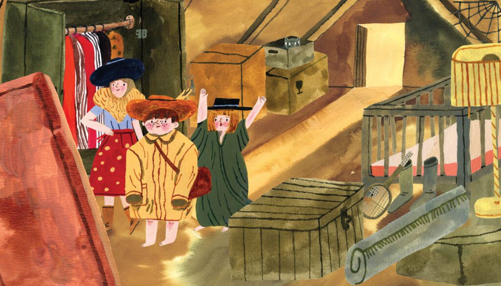 Vibrant mixed media illustration for children's publishing by Judit Orosz.