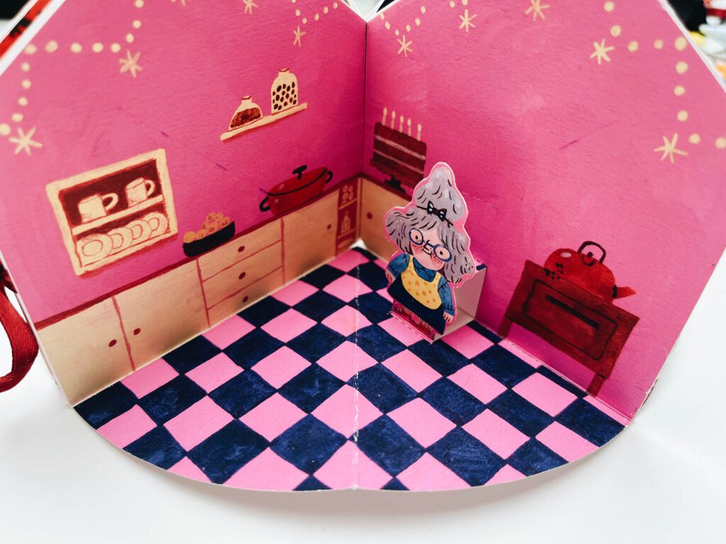 Intricate pop-up book design and paper engineering mechanism by Judit Orosz.