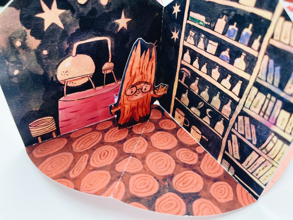 Intricate pop-up book design and paper engineering mechanism by Judit Orosz.